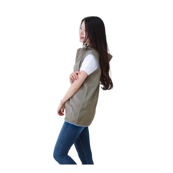 画像2: (日本製)電磁波シールド フーテッドベスト【男女兼用】 (2)