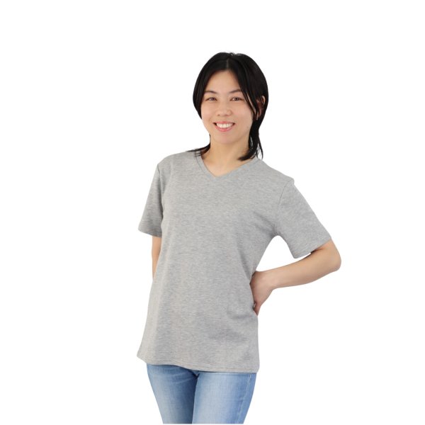 画像1: 電磁波シールド VネックTシャツ【５サイズ展開】 (1)